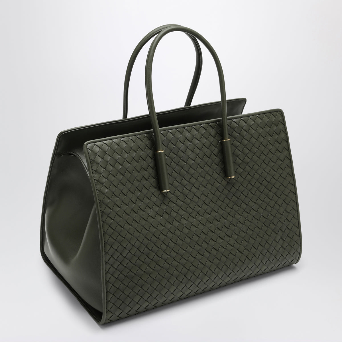 Sac cabas Barbara en cuir vert