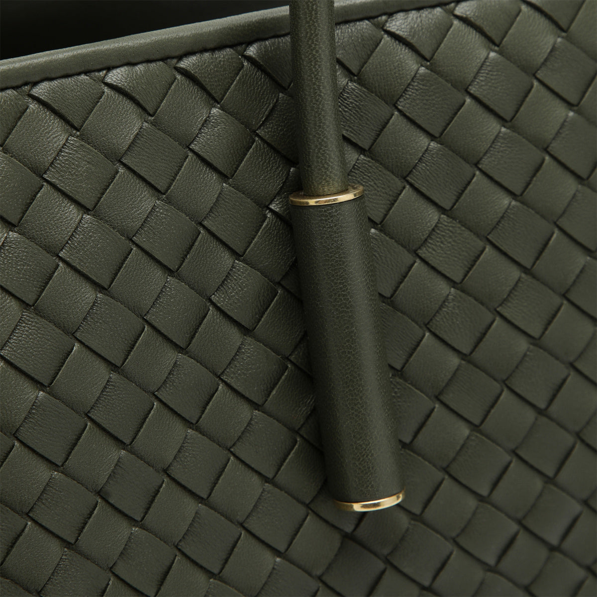 Sac cabas Barbara en cuir vert