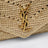 Small Loulou chevron crochet raffia bag in brown