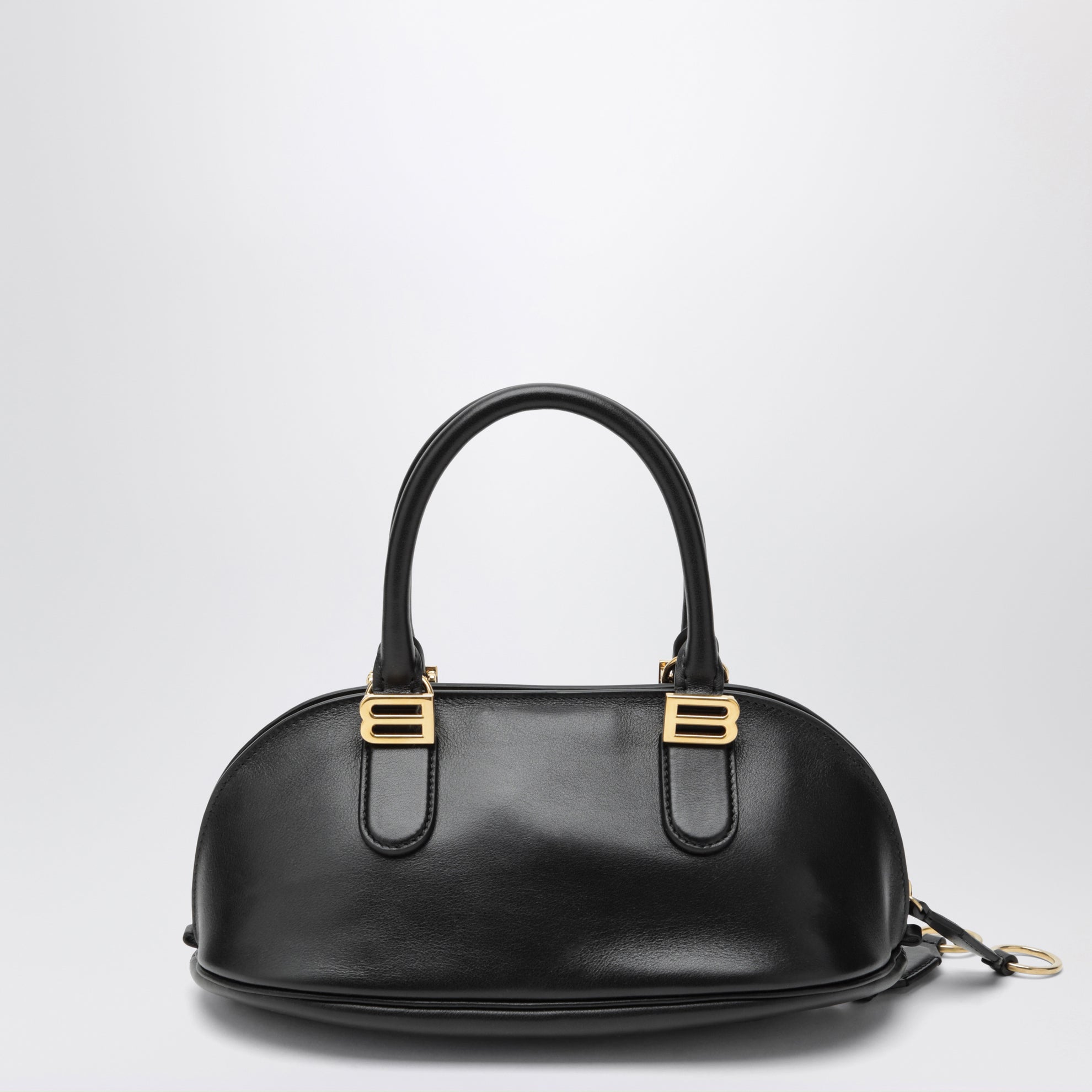 Bolero Mini Bowlingtasche aus schwarzem Leder
