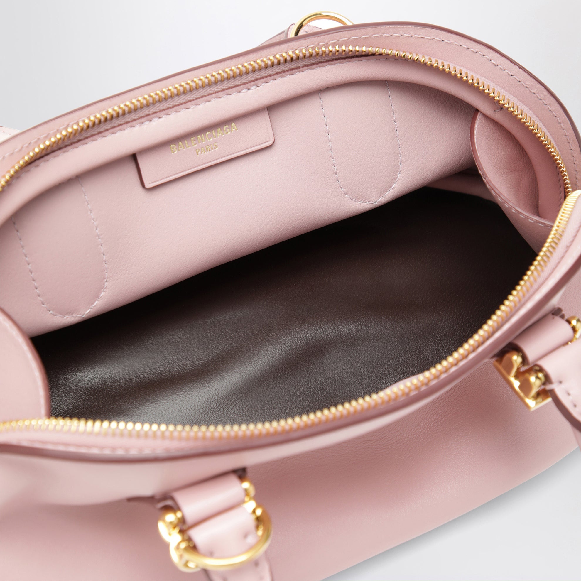 Borsa bowling Bolero Mini in pelle rosa