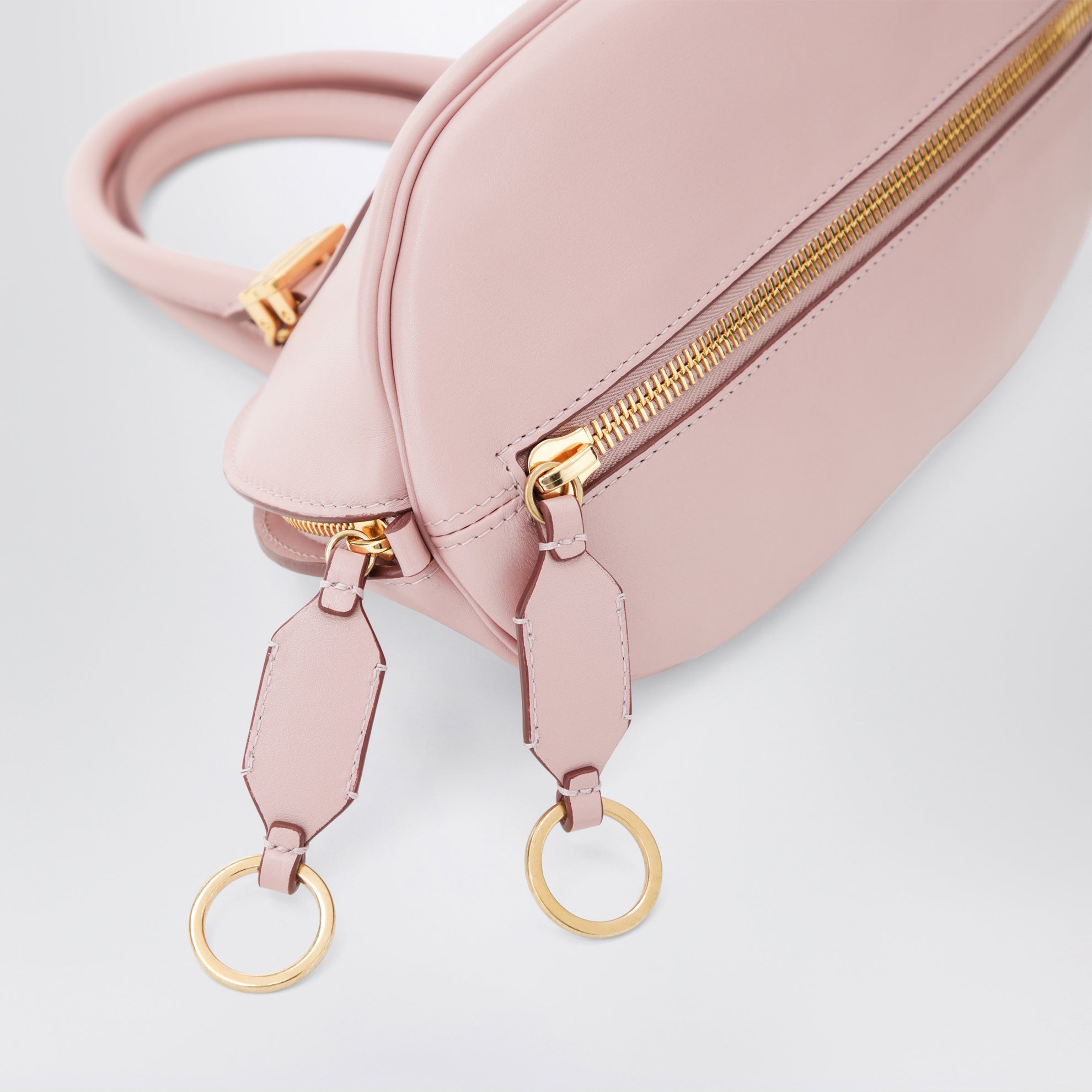 Borsa bowling Bolero Mini in pelle rosa