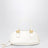 Borsa bowling Bolero Mini in pelle color crema