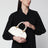 Borsa bowling Bolero Mini in pelle color crema