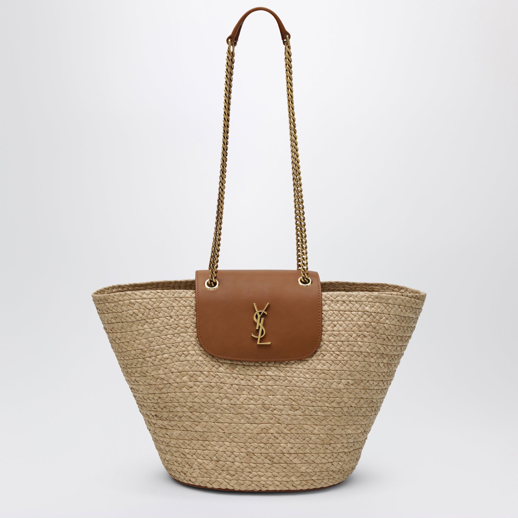 Manon raffia basket bag in Maple Sugar/Brick