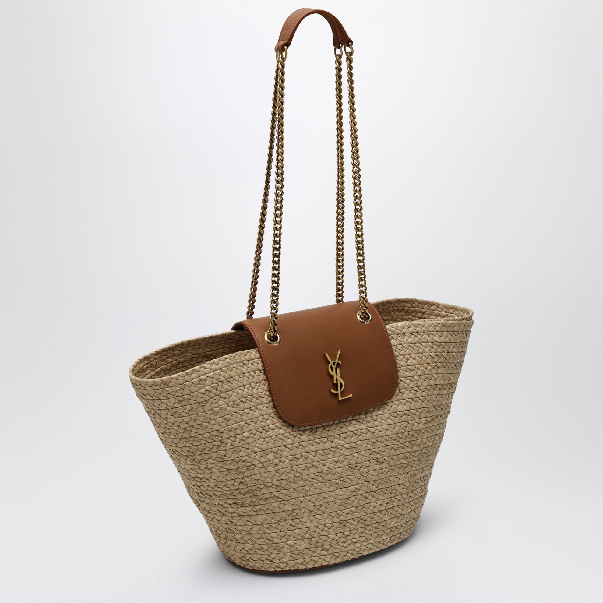 Manon raffia basket bag in Maple Sugar/Brick