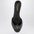 Babylone flat sandals in smooth black leather