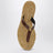 Tongs Babylone en cuir brun brûlé