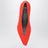 Duchesse 90 mm suede goatskin pumps in tangerine