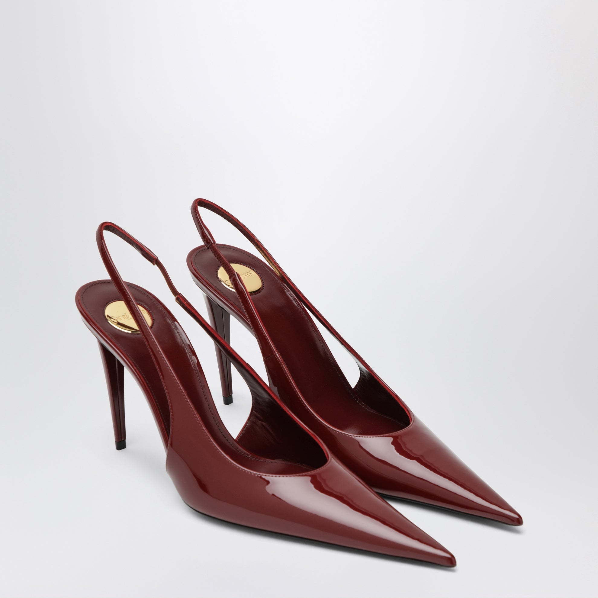 Escarpins slingback Guermantes en cuir verni rouges