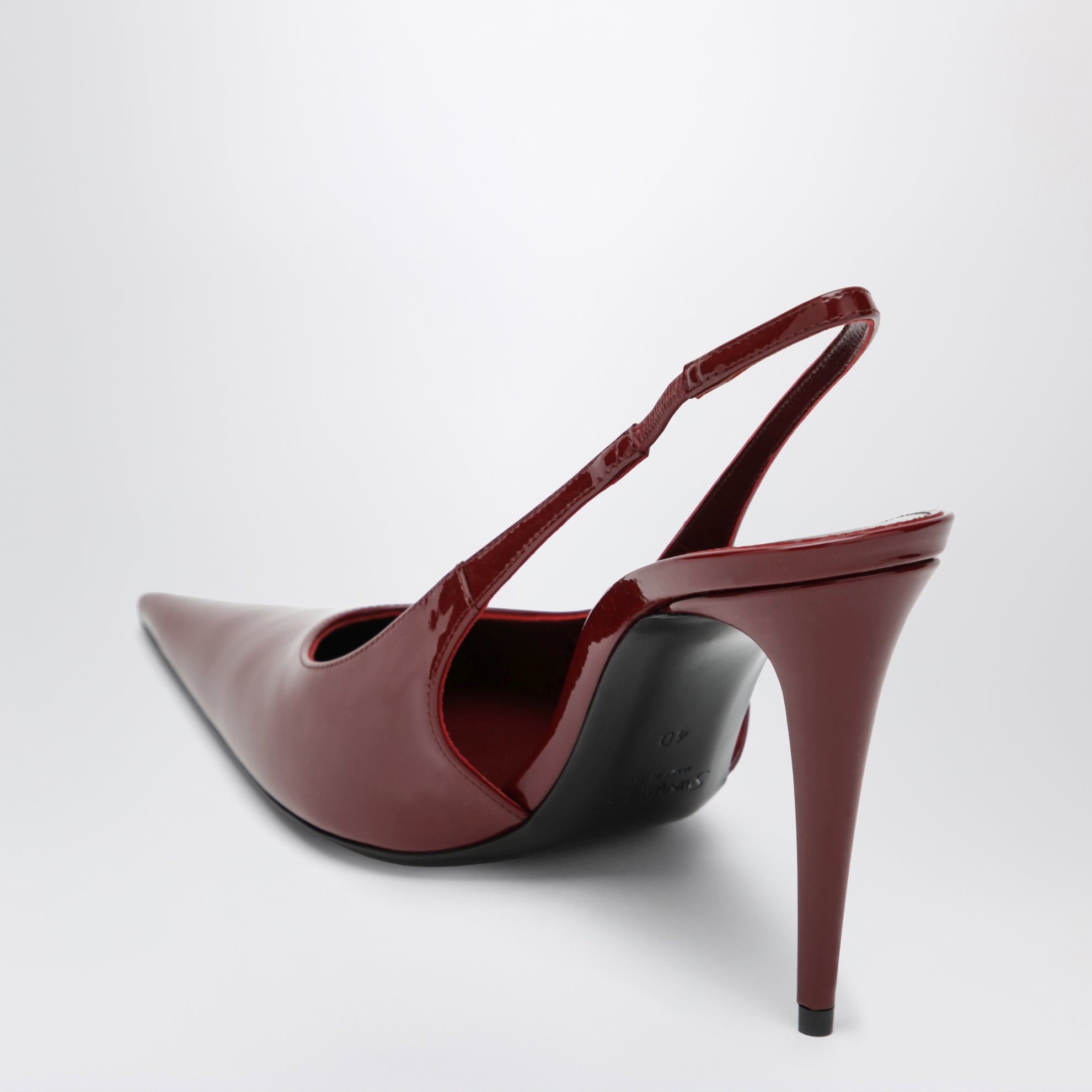 Escarpins slingback Guermantes en cuir verni rouges