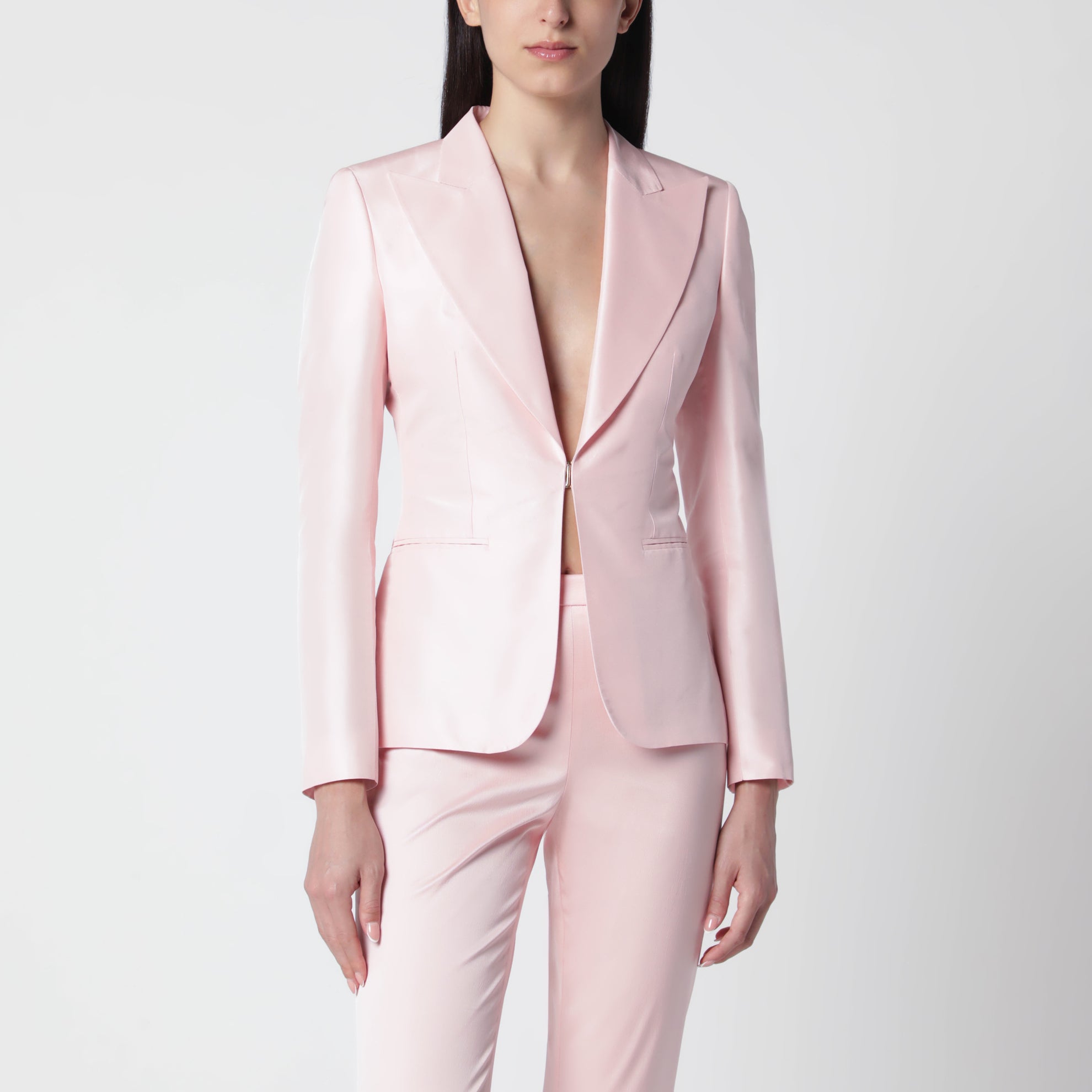 Giacca in faille di seta rosa