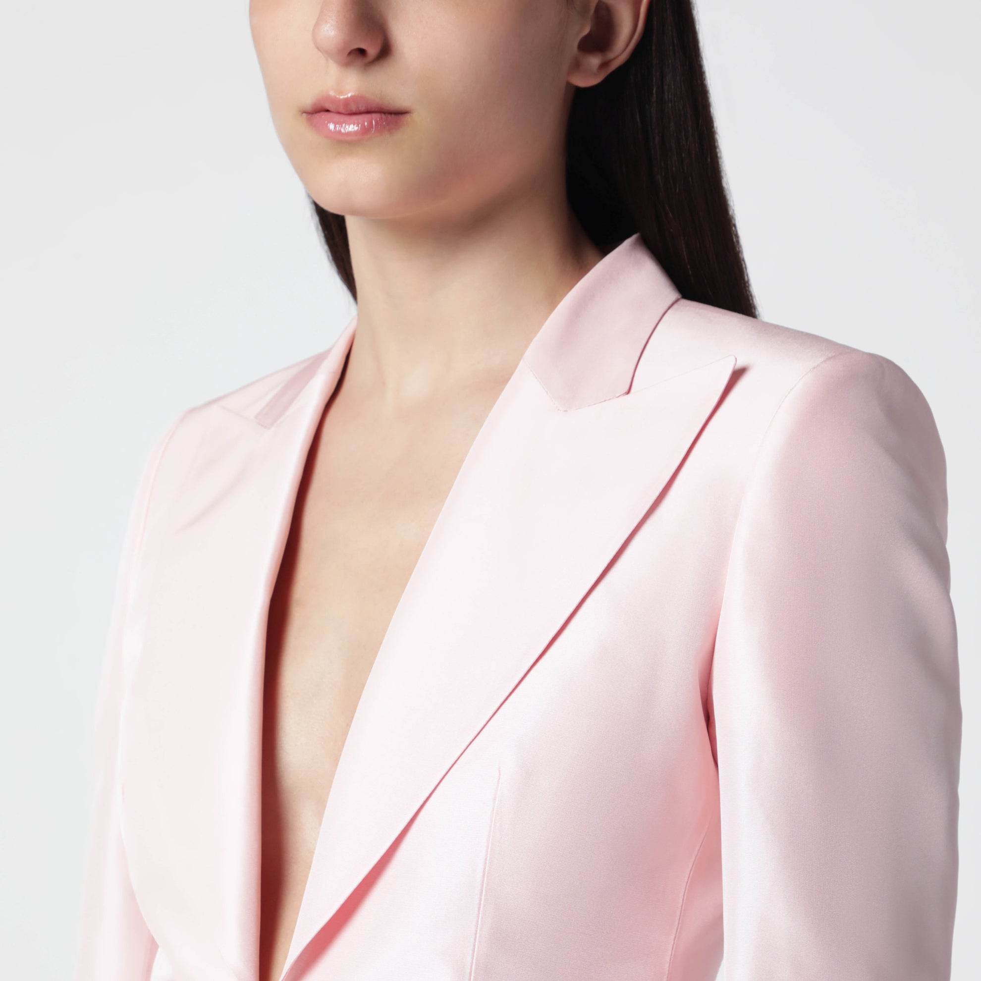 Giacca in faille di seta rosa
