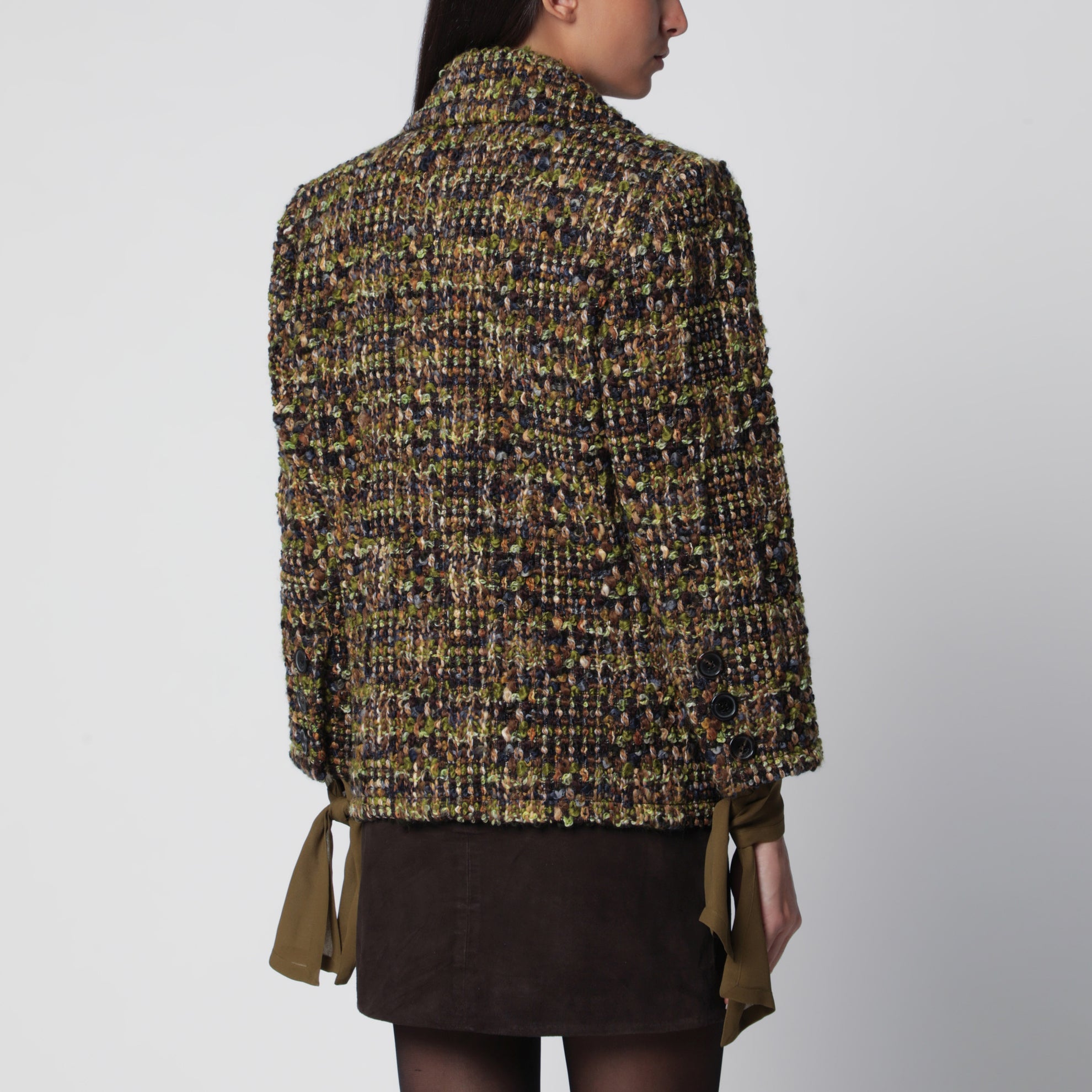 Tweedjacke in Khakigrau