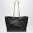 Sac shopping Niki en cuir de veau vintage noir