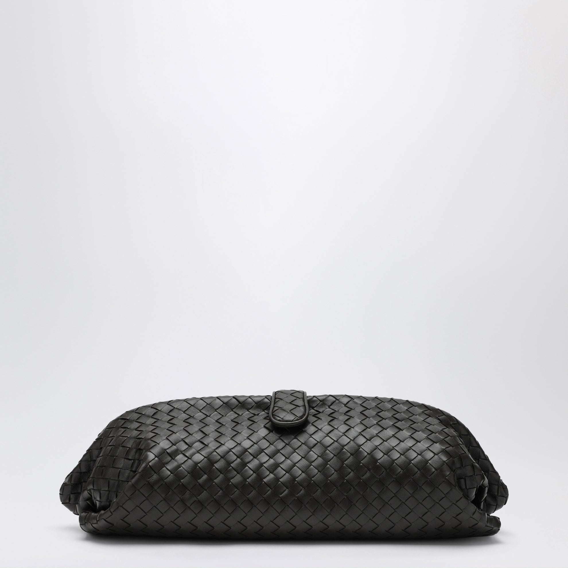Lauren 1979 intrecciato lamb leather clutch in Espresso