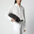 Lauren 1979 intrecciato lamb leather clutch in Espresso