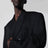 Blazer doppiopetto oversize in lana nero