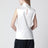 Top con sciarpa in satin di seta stretch bianco