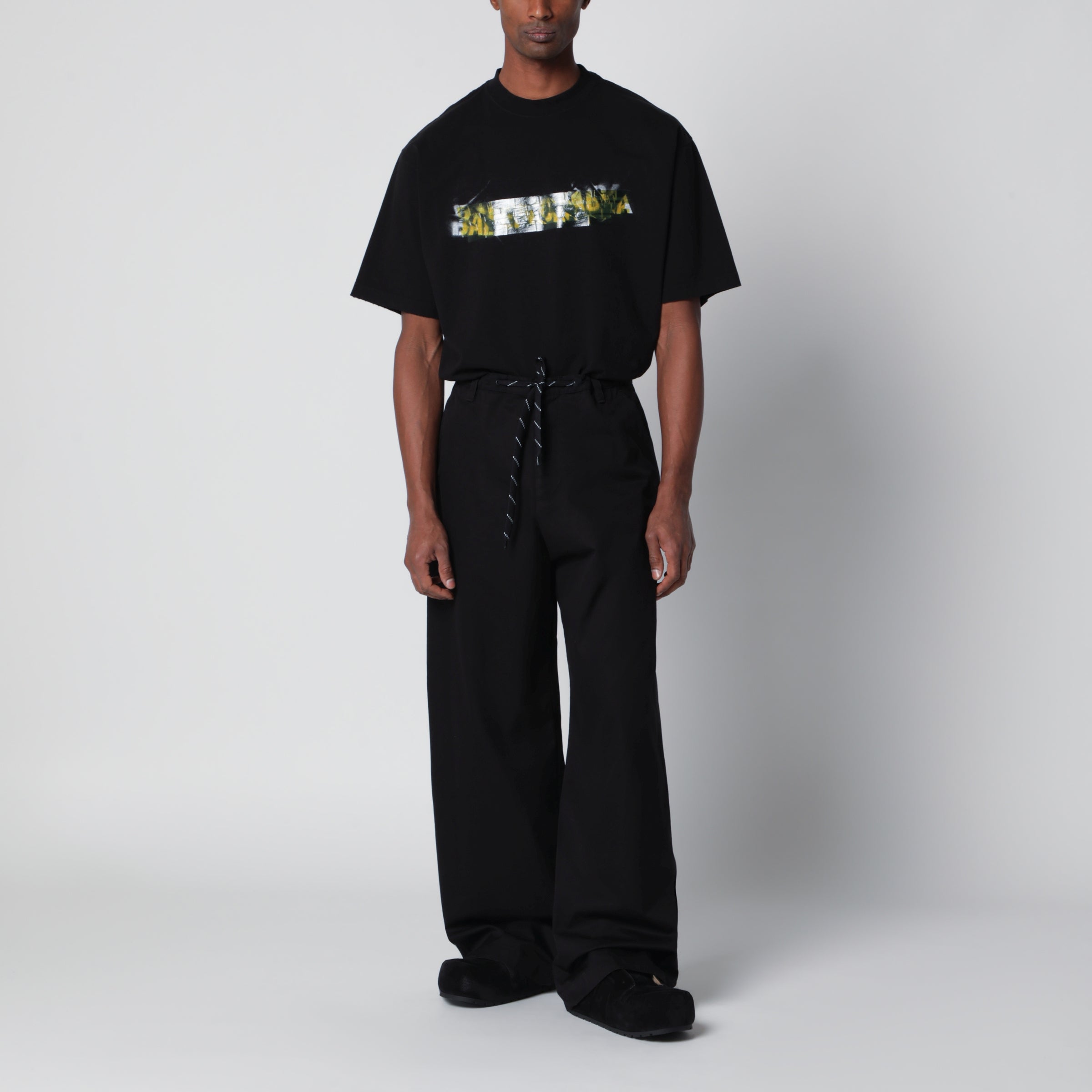Balenciaga Black cotton twill chino trousers | TheDoubleF
