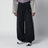 Denim trousers with dark brown and black trims