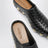 Gondola studded woven leather clogs, black