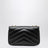 Loulou Schultertasche aus Leder mit Kettenriemen, schwarz
