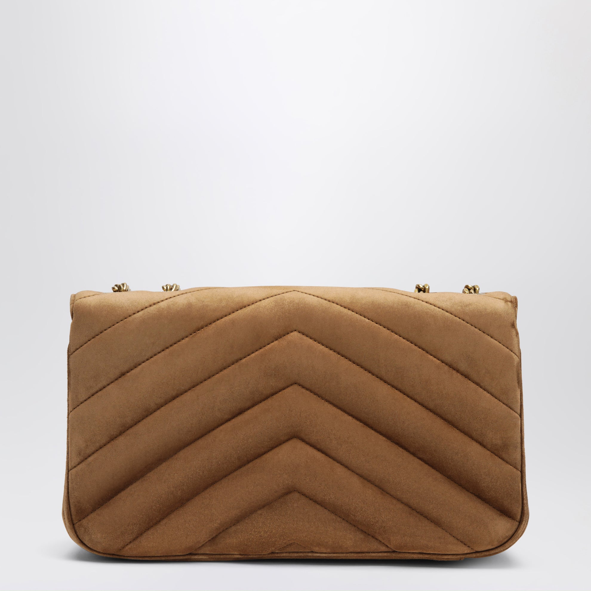 Loulou Medium Orange Caramel Suede Bag
