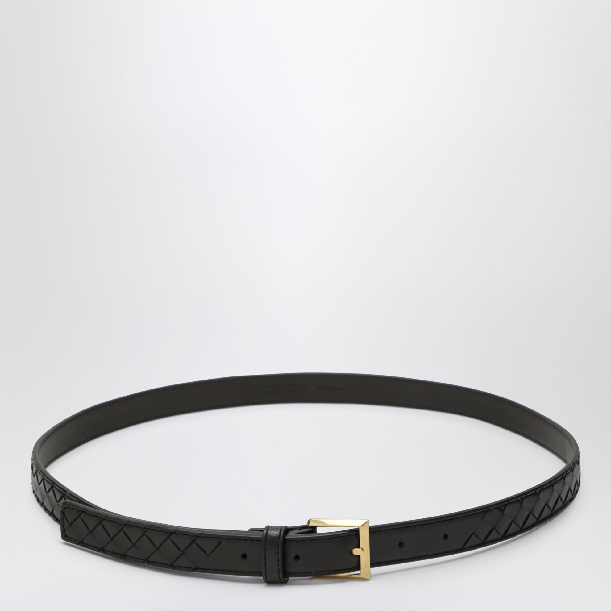Ceinture Solo en cuir tressé espresso