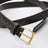 Ceinture Solo en cuir tressé espresso
