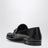 Mocassin Lugano en cuir noir à mors argenté