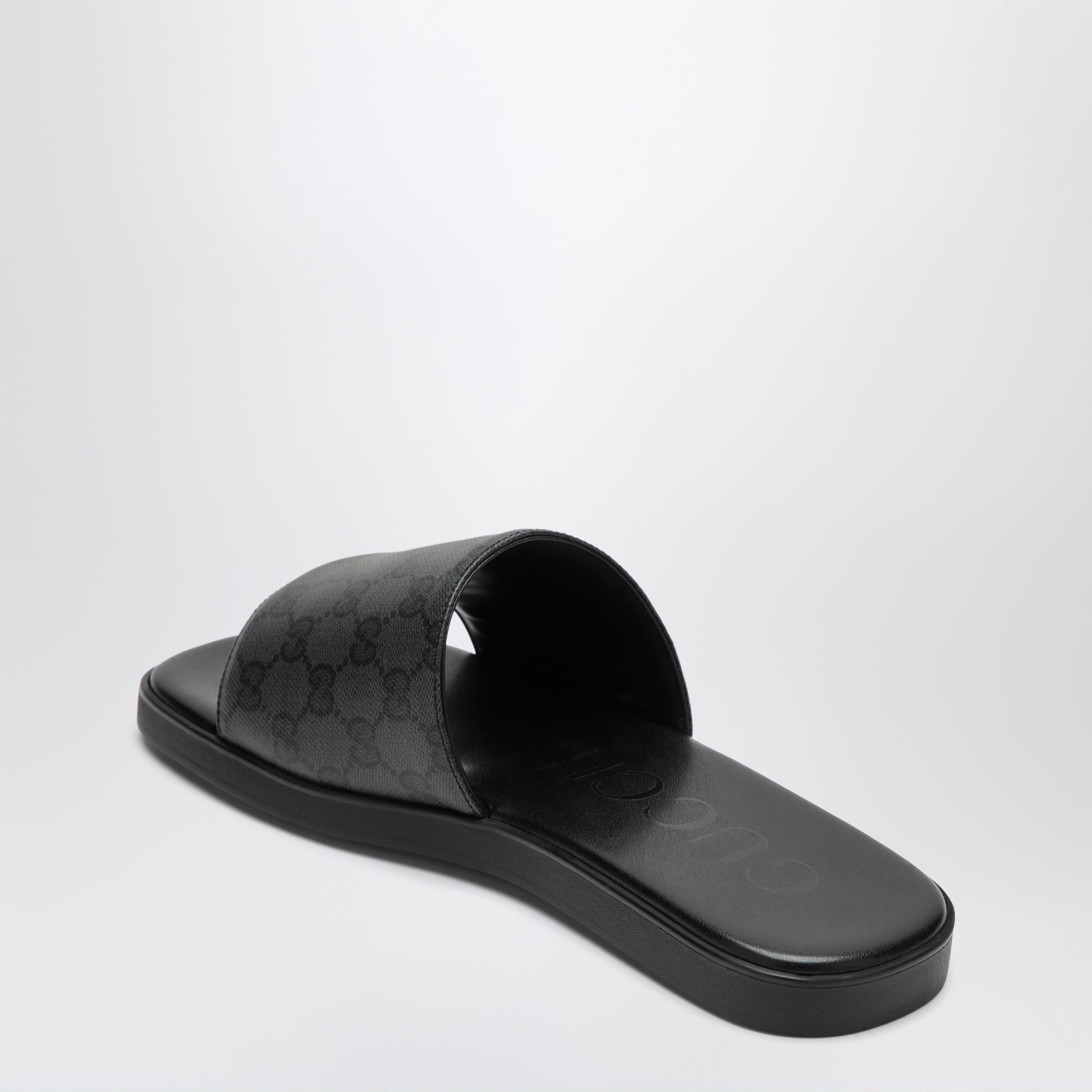 Schwarze Generation Slider-Sandalen aus GG-Canvas