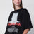 T-shirt The Door oversize in jersey di cotone nera