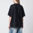 T-shirt oversize noir délavé avec imprimé logo