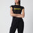 T-shirt Messy Spray con retro tagliato in jersey nera