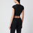 Messy Spray T-shirt with cut-out back in cotton black