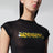Messy Spray T-shirt with cut-out back in cotton black