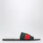 Black leather Riviera slides