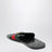 Black leather Riviera slides