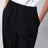 Pantaloni a gamba ampia in lana Double Black