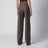 Pantaloni sartoriali a vita media in lana marroni