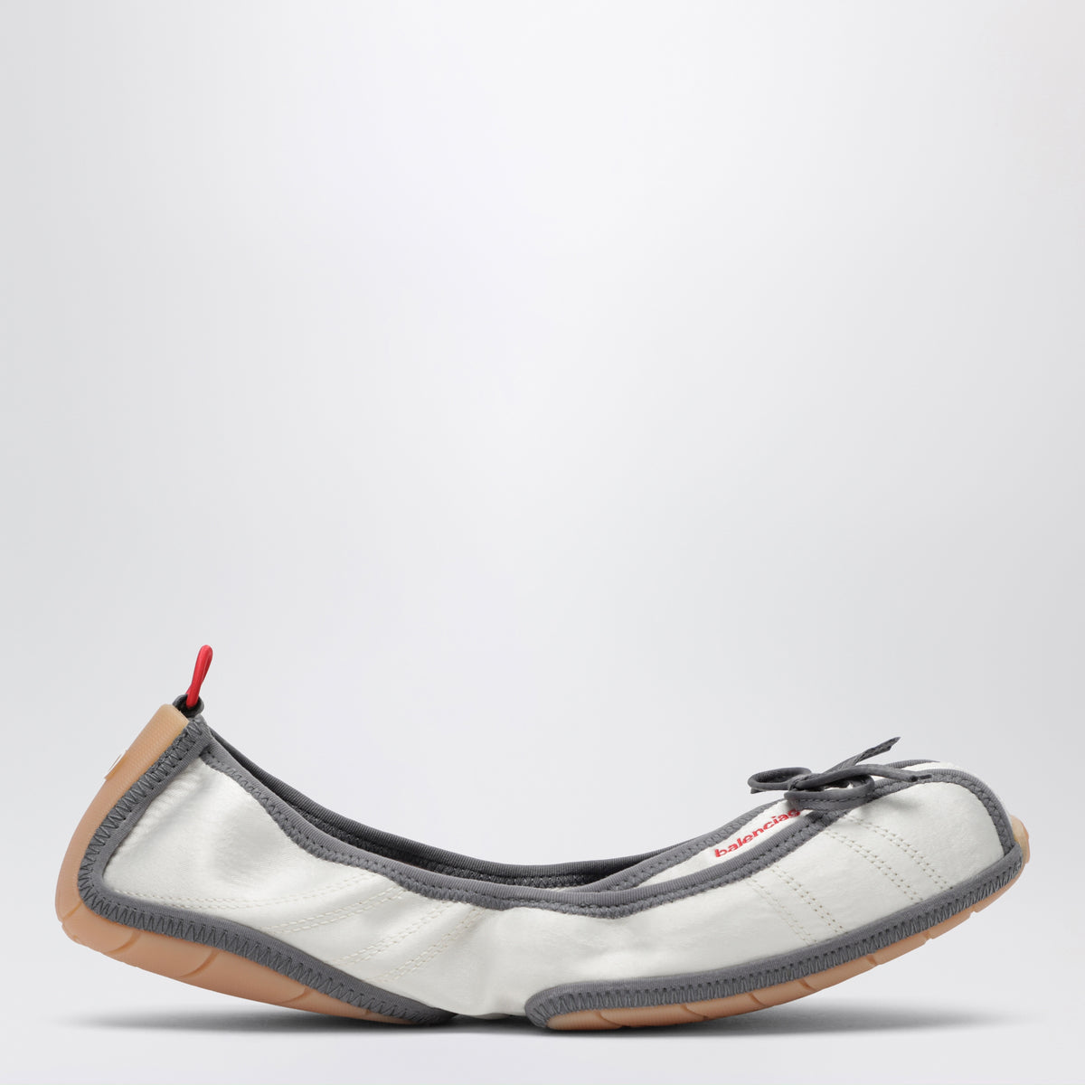 Ivory/grey Ballet sneakers in technical fabric