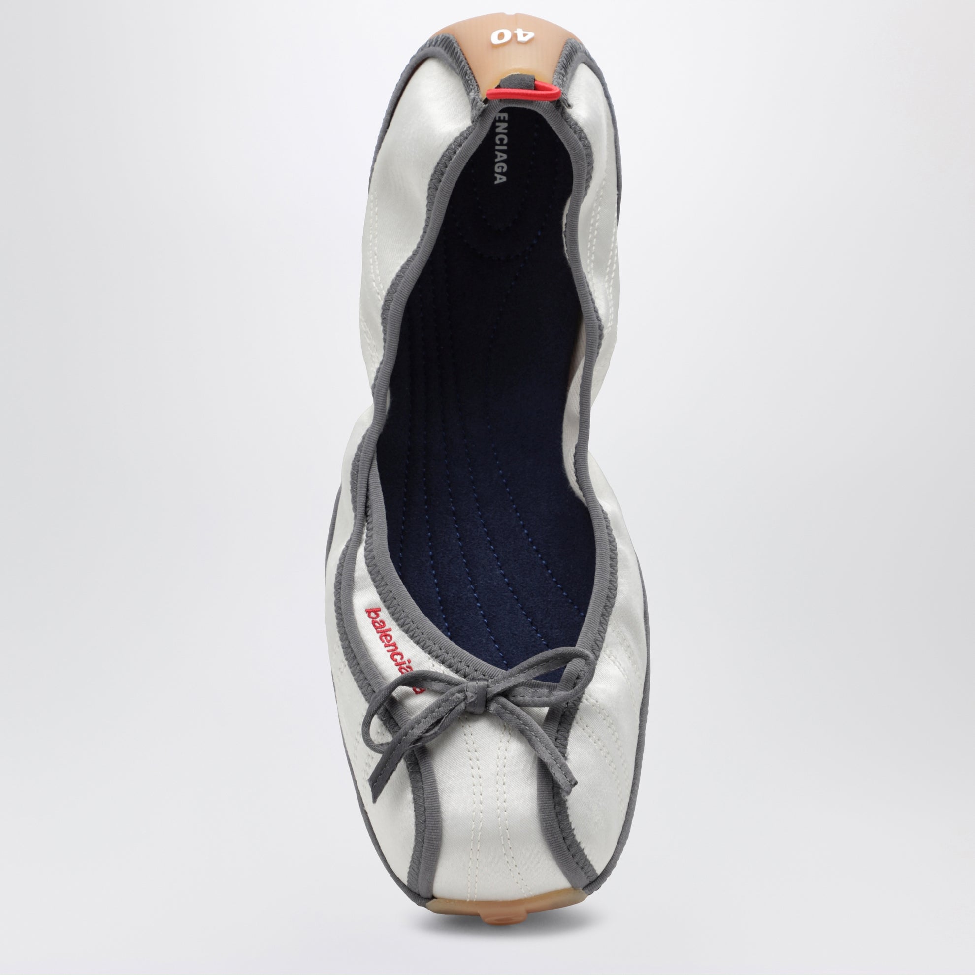 Ivory/grey Ballet sneakers in technical fabric