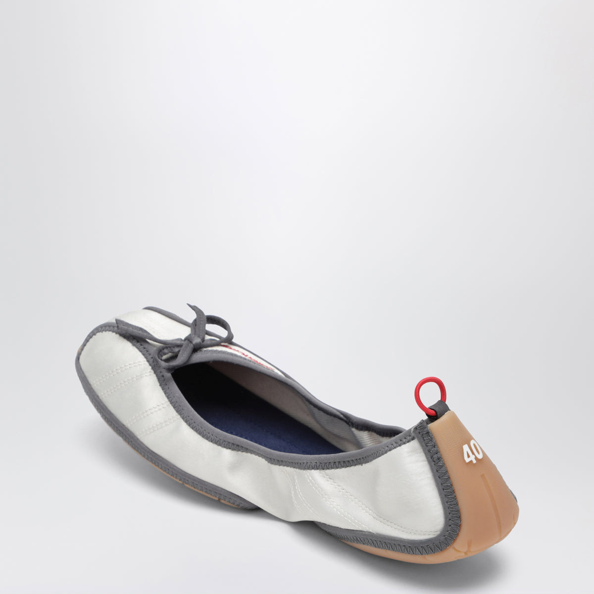 Ivory/grey Ballet sneakers in technical fabric