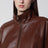 Cooon bomber jacket in lamb leather, castor