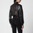 Bomber in nappa morbida marrone scuro