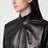 Bomber in nappa morbida marrone scuro