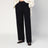 Pantalon Lilas noir en laine et lin