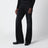 Schwarze Stretch-Denimhose mit Used-Effekt