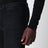 Schwarze Stretch-Denimhose mit Used-Effekt